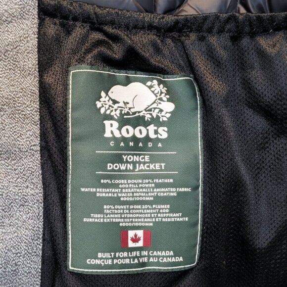 🔥 ROOTS Stylish Men's Down Hooded Jacket Size (S but fits M) – Grey Winter Coat - Picture 13 of 13